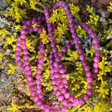 Ronde 8 - Jade naturelle violet foncé (10 pcs)