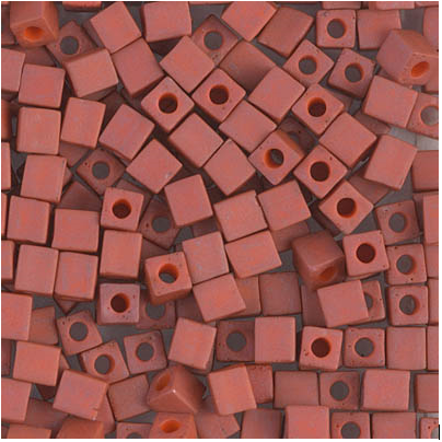 Perle carrée Miyuki Mat Opaque Terra Cotta (4mm)