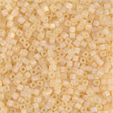 Perle carrée Miyuki Mat Transparent Clair Topaze AB (1.8mm)