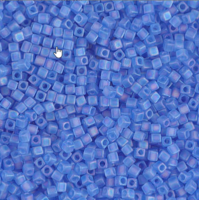 Perle carrée Miyuki Saphir Mat AB (1.8mm)