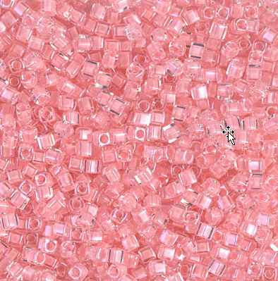 Perle carrée Miyuki Cristal doublé Rose Bébé (1.8mm)