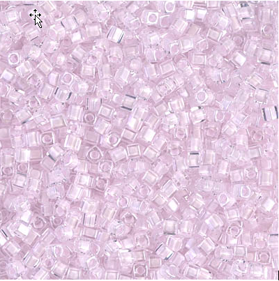 Perle carrée Miyuki Cristal doublé Rose (1.8mm)