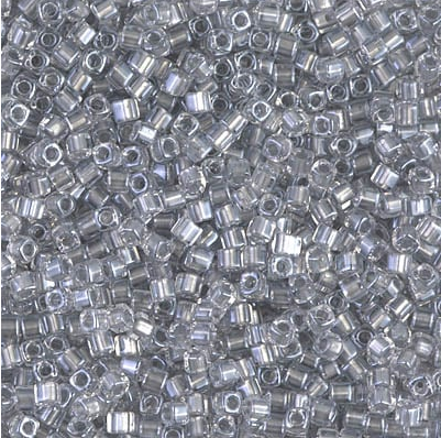 Perle carrée Miyuki Cristal double d'étain étincelant (1.8mm)