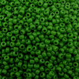 Rocaille 8 - Perle de verre - Vert opaque  (4g) 