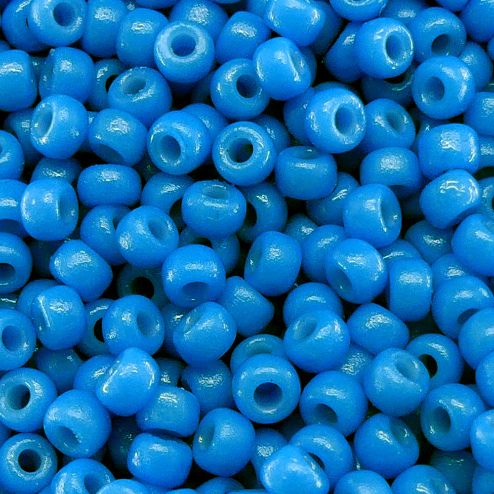 Rocaille 8 - Perle de verre Duracoat - Bleu Opaque - Delphinium  (4g)