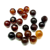 Ronde 10 - Agate naturelle brun (5 pces)