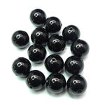 Ronde 12 - Agate naturelle noire (5 pces)