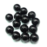 Ronde 12 - Agate naturelle noire (5 pces)