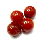 Ronde 12 - Agate naturelle teint rouge (5 pces)