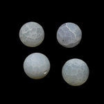 Ronde 14 - Agate naturelle craquelée blanche (3 pces)