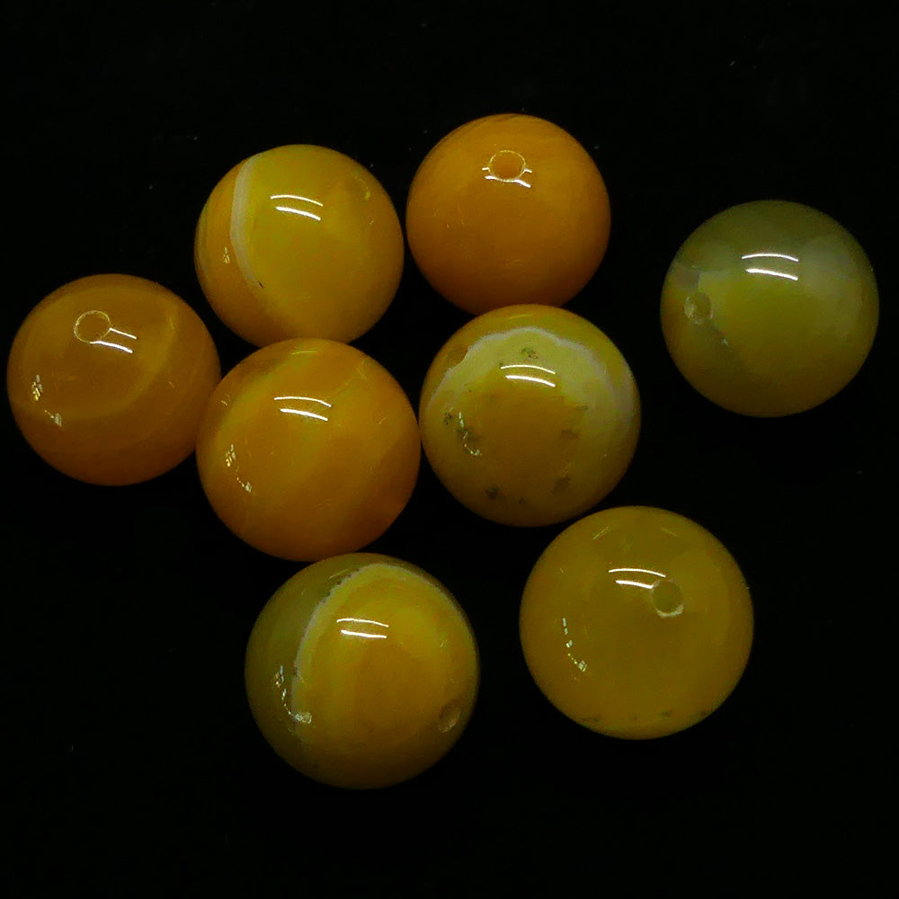 Ronde 14 - Agate naturelle dark orange (3 pces)