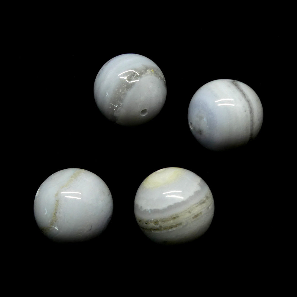 Ronde 14 - Agate naturelle rayée blanche (3 pces)