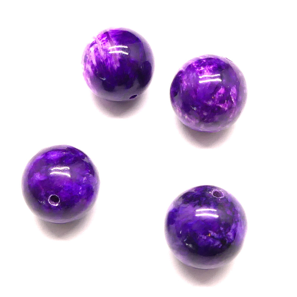 Ronde 14 - Agate naturelle folle sugilite (3 pces)