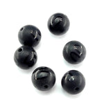 Ronde 8 - Agate naturelle teint noir à rayures ( 10 pces)