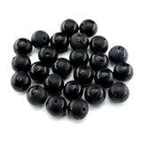 Ronde 8 - Agate naturelle teint noir à rayures ( 10 pces)