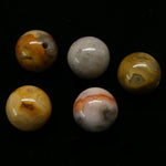 Ronde 8 - Agate Naturelle Folle-mélange de bruns (10 pces)