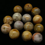 Ronde 8 - Agate Naturelle Folle-mélange de bruns (10 pces)