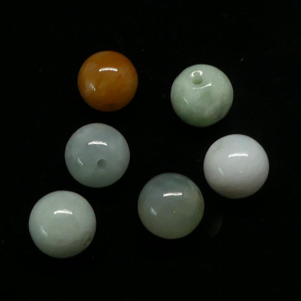 Ronde 8 - Jadéite naturelle (10 pces)