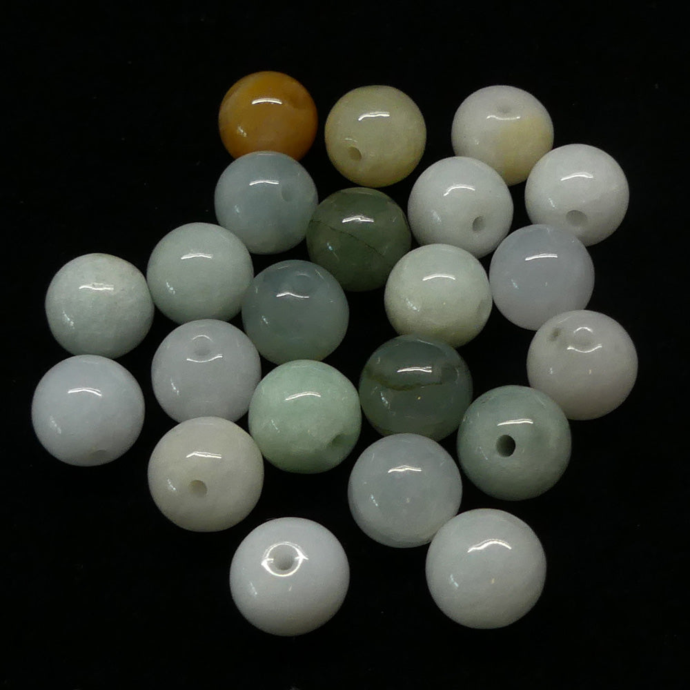 Ronde 8 - Jadéite naturelle (10 pces)