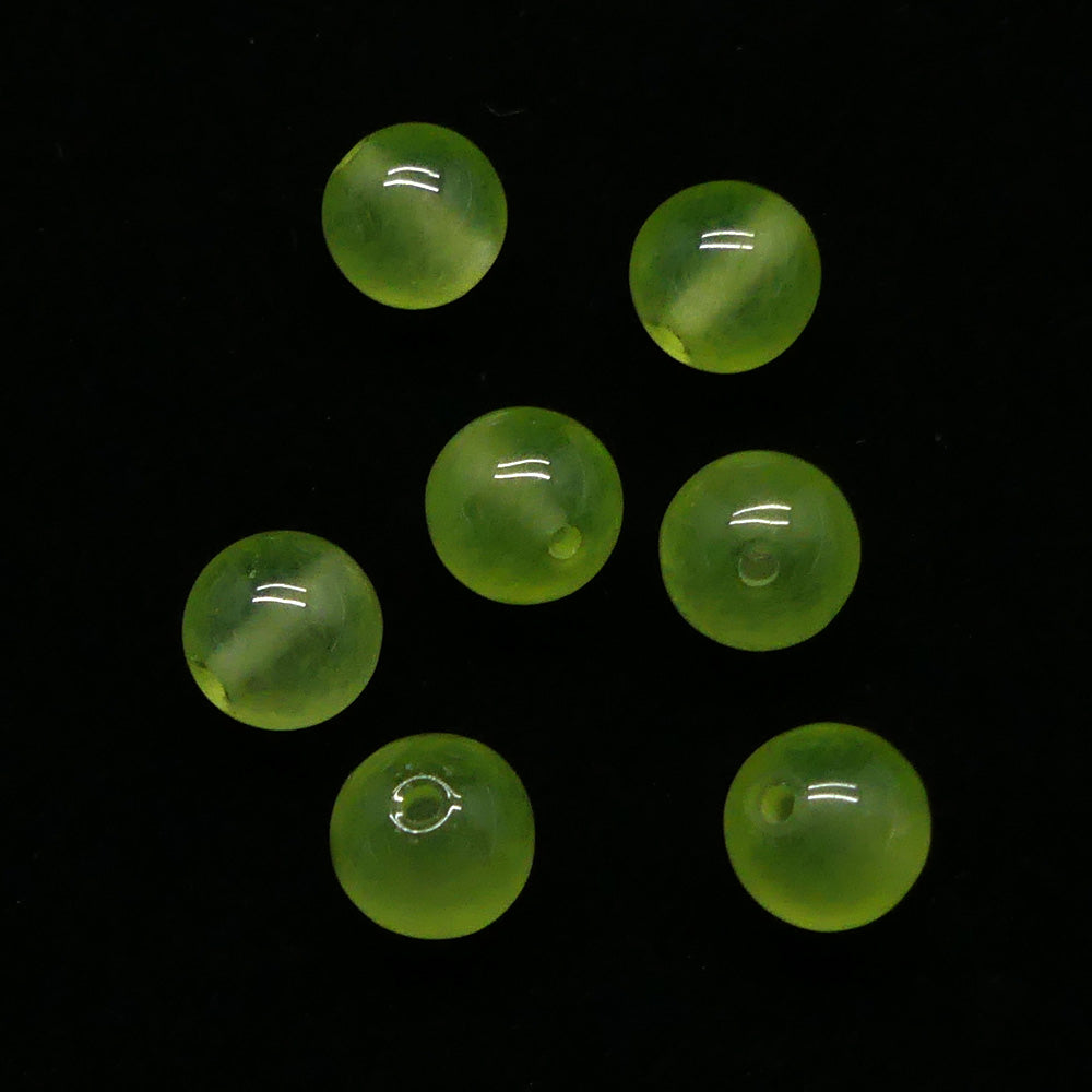 Ronde 8 - Jade Naturelle Vert clair translucide (10 pces)