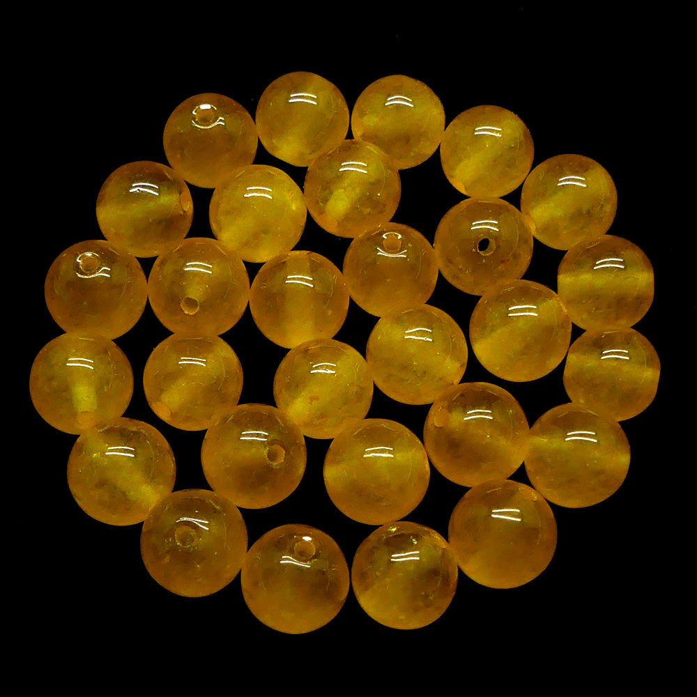 Ronde 8 - Jade Naturelle Ambre (10 pces)