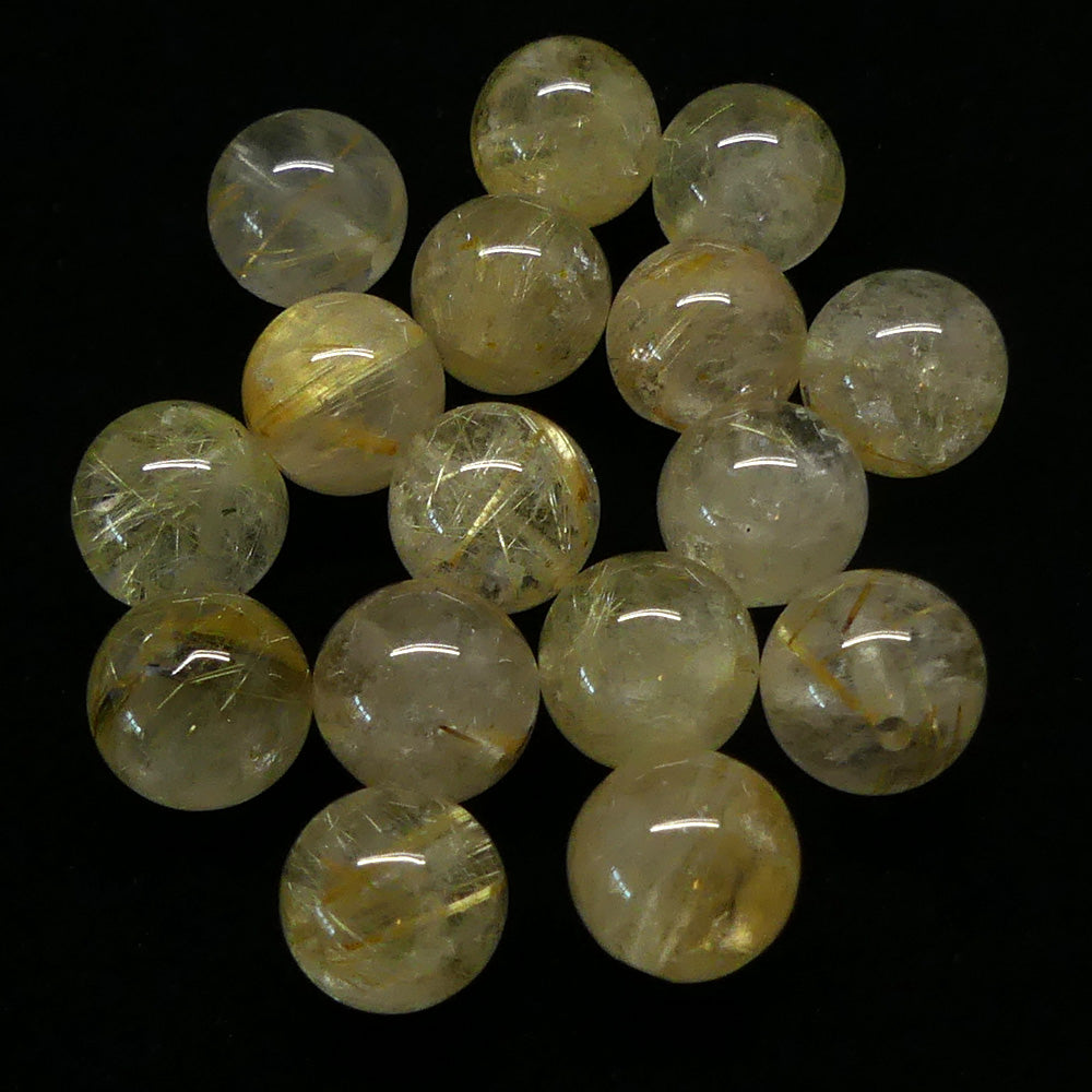 Ronde 8 - Quartz Rutile Ambré (10 pces)