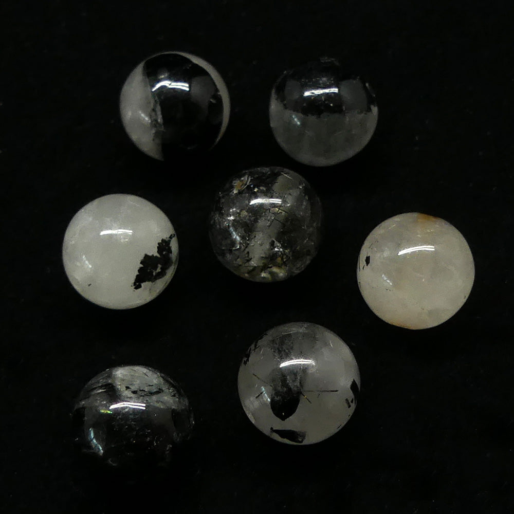 Ronde 8 - Quartz Rutile Noir (10 pces)