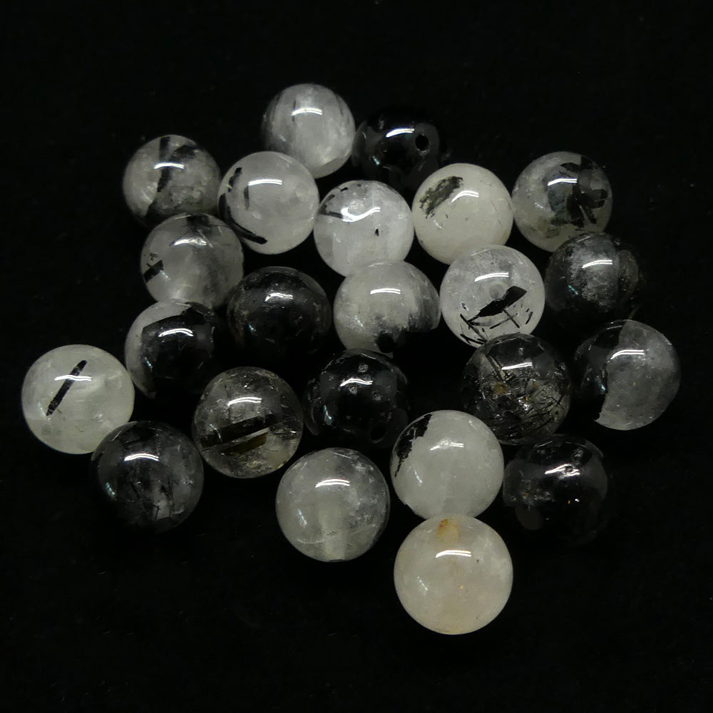 Ronde 8 - Quartz Rutile Noir (10 pces)