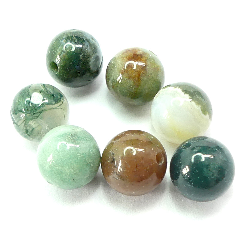 Ronde 8 - Agate Indienne (10 pces)