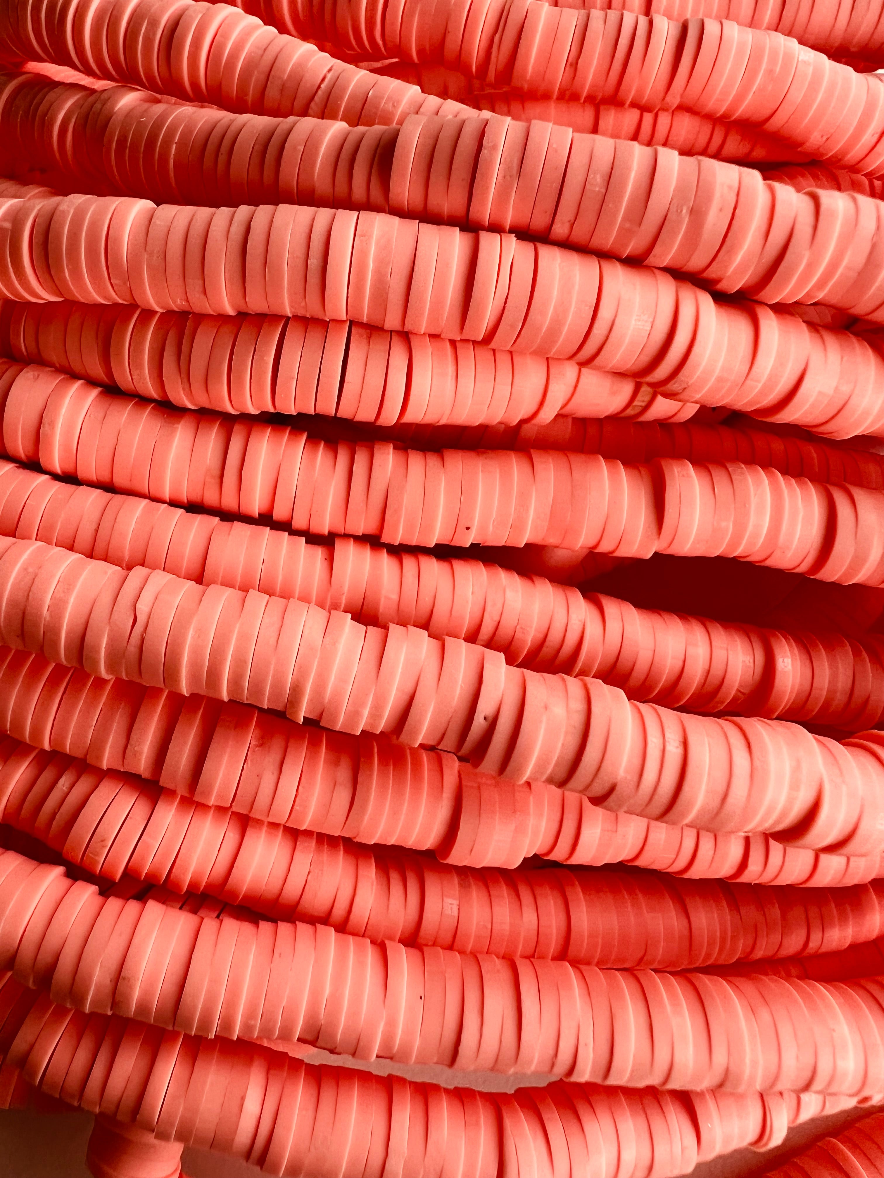 Perles Heishi  - Saumon (5 g ~100 pces)