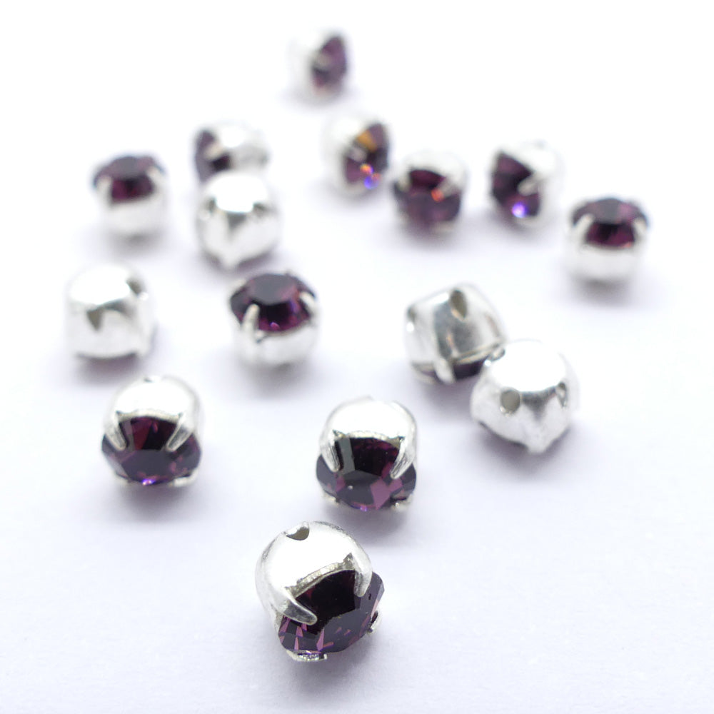 Chaton monté 4 - Amethyst (5 pces)
