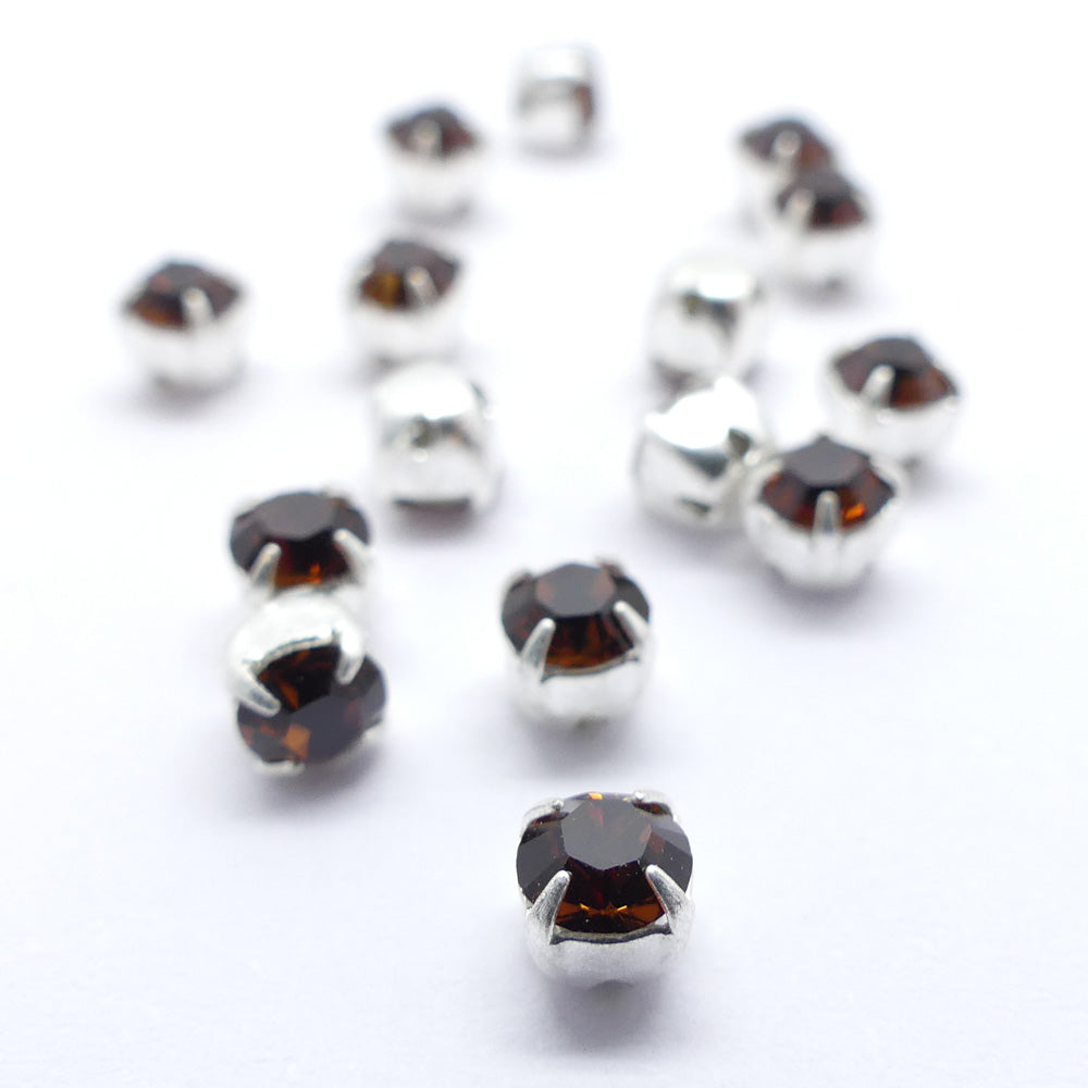 Chaton monté 4 - Smoke Topaze (5 pces)