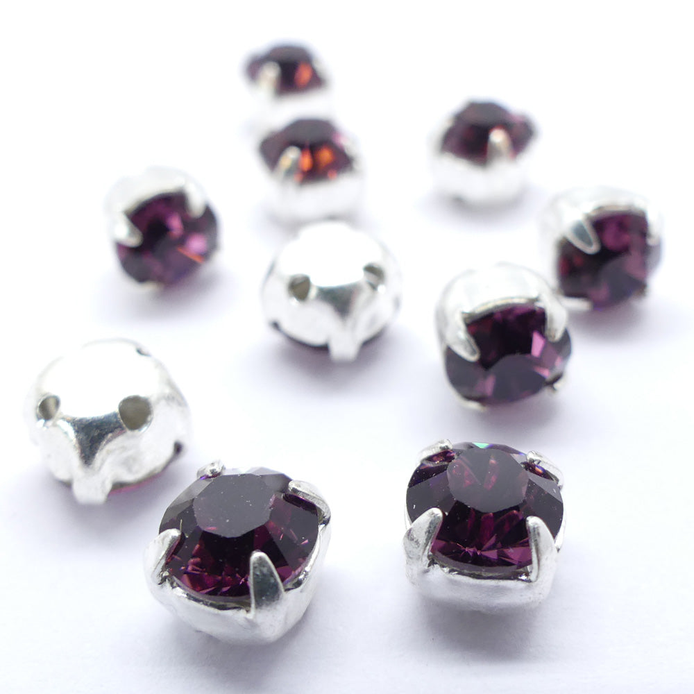 Chaton monté 6 - Amethyst (5 pces)