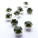 Chaton monté 6 - Olivine (5 pces)