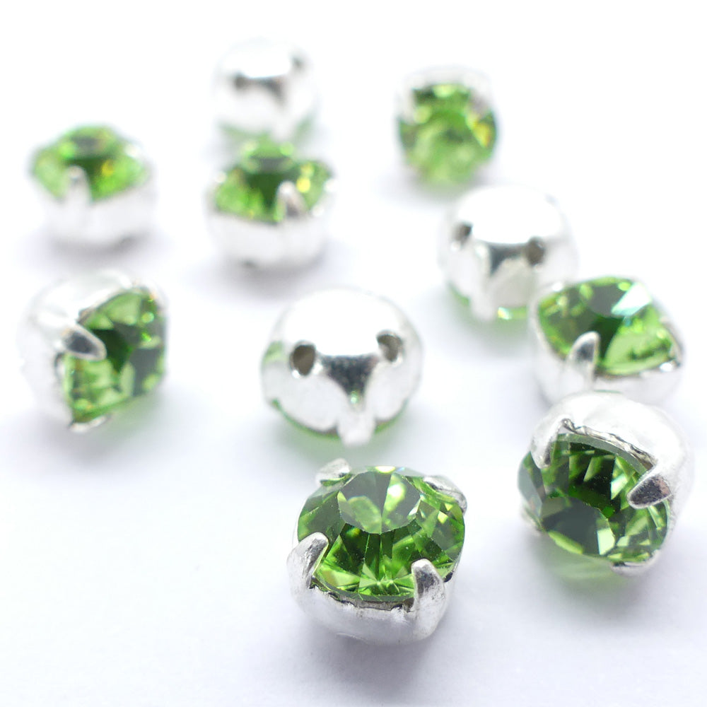 Chaton monté 6 - Peridot (5 pces)