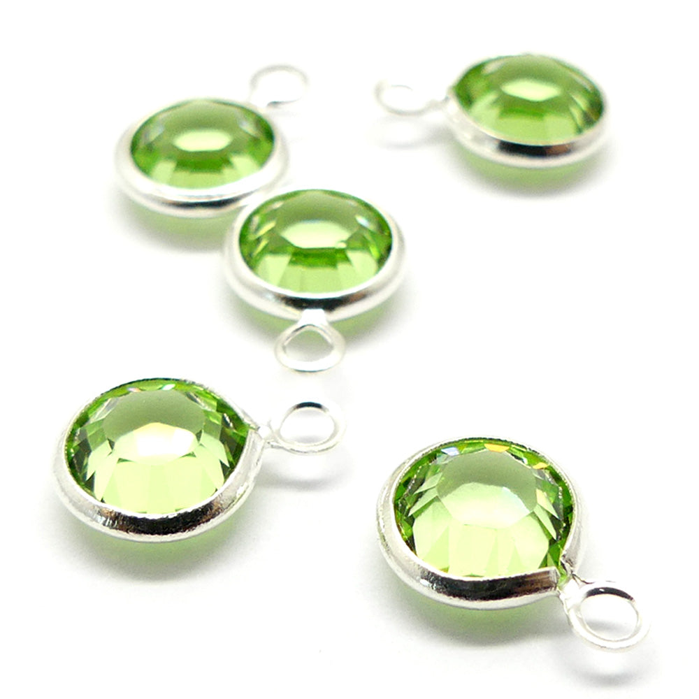 Mailles serties 6 - Peridot (5 pces)