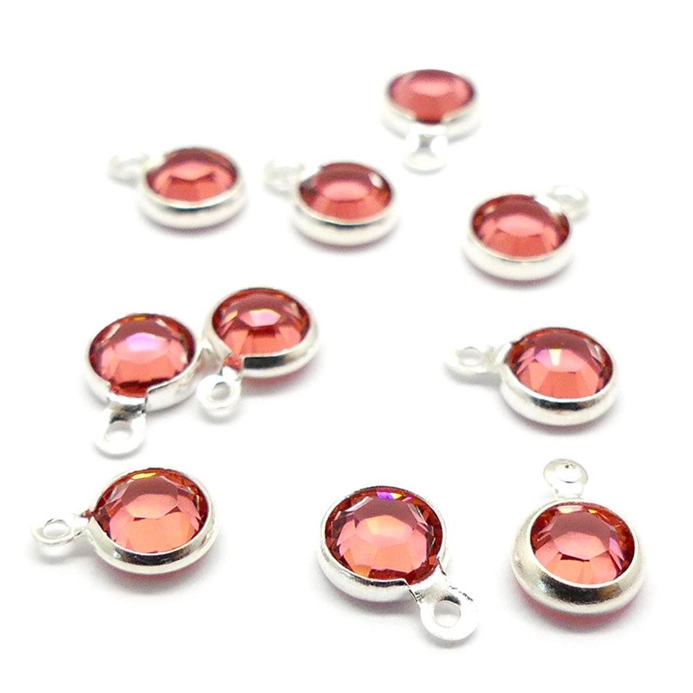 Mailles serties 4 - Padparadscha (10 pces)