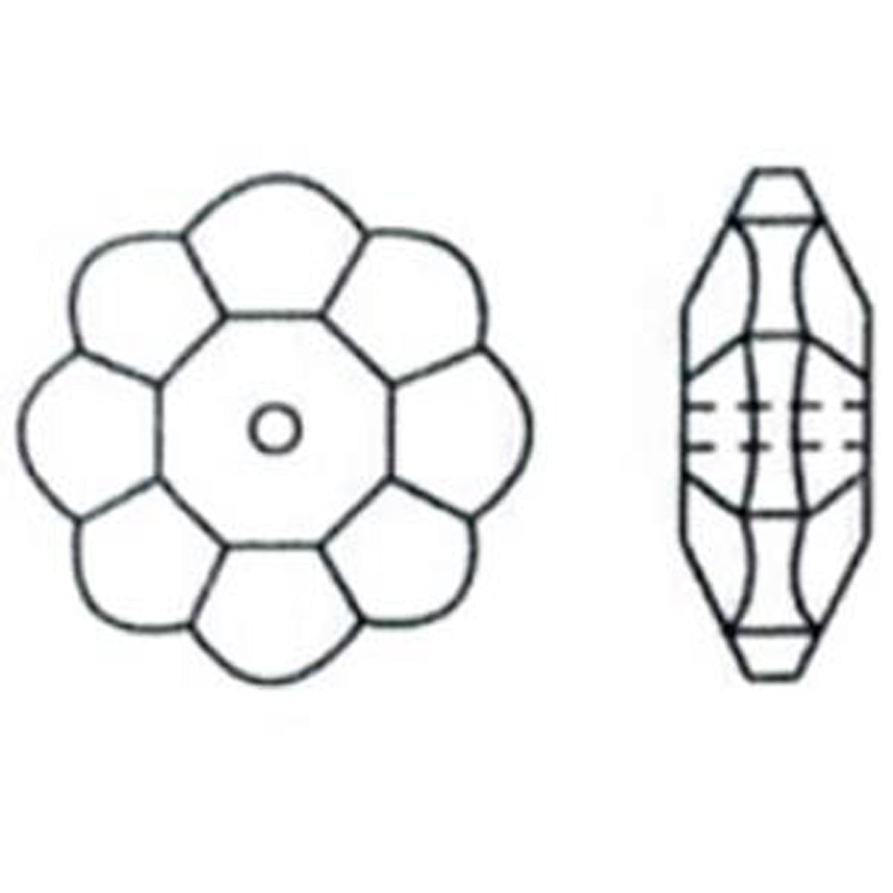 Fleur 10 - Cristal AB ( 5 pces)