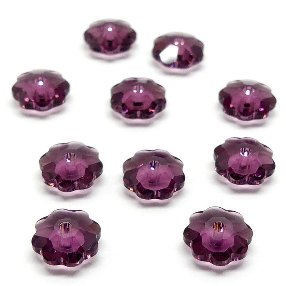 Fleur 6 - Violet - Améthyste (10 pces)