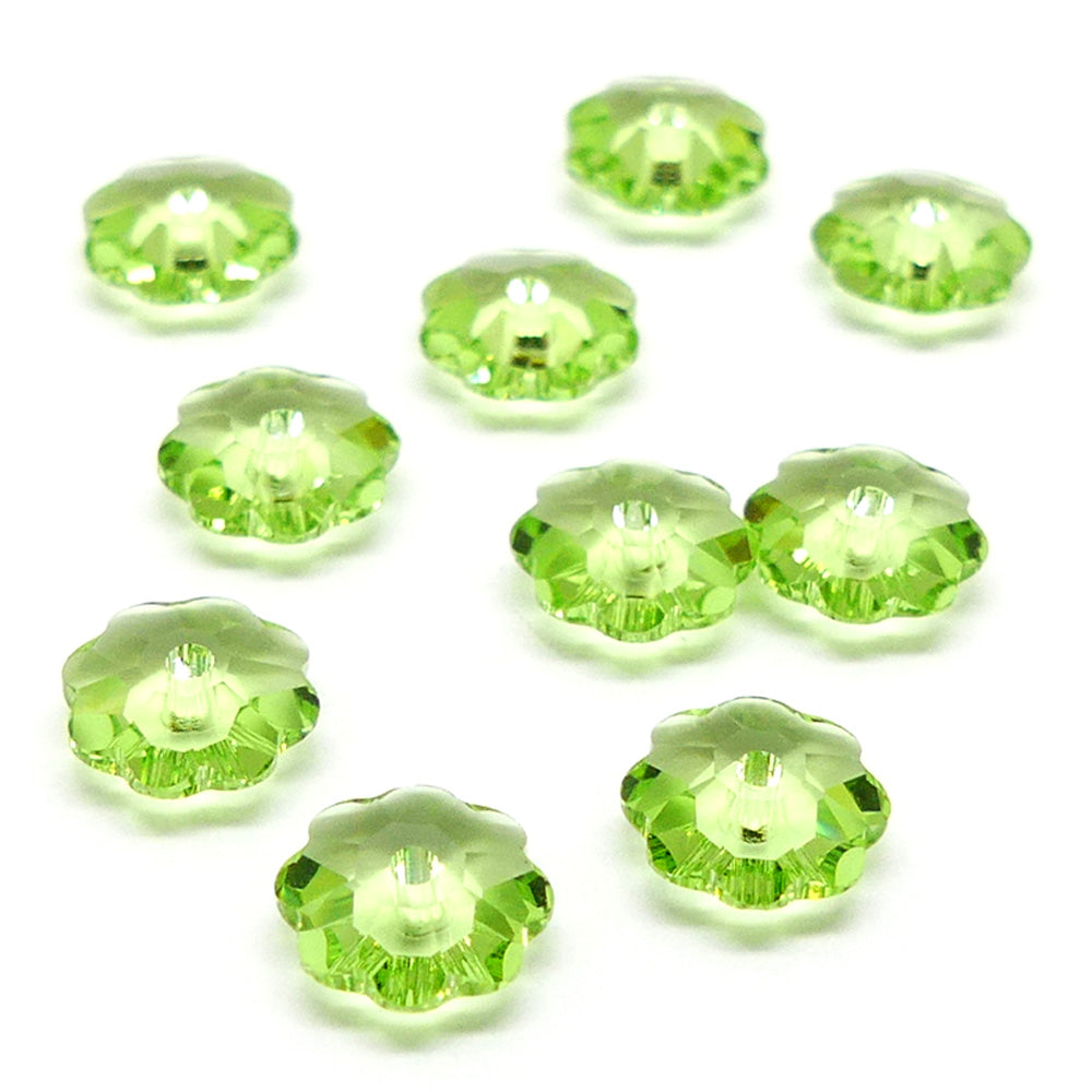 Fleur 6 - Vert - Peridot (10 pces)