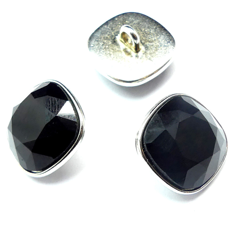 Bouton carré 12 - Jet (1 pce)