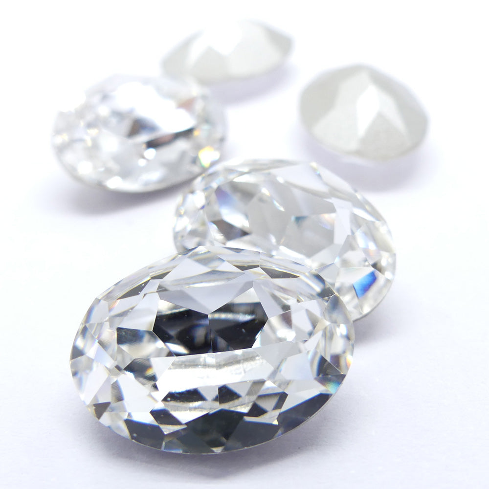 Ovale 18 x 13 mm - Crystal (à la pièce)