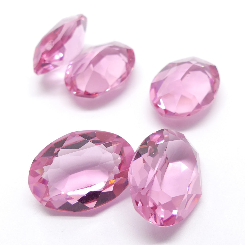 Ovale 18 x 13 mm - Rose Transparent (à la pièce)