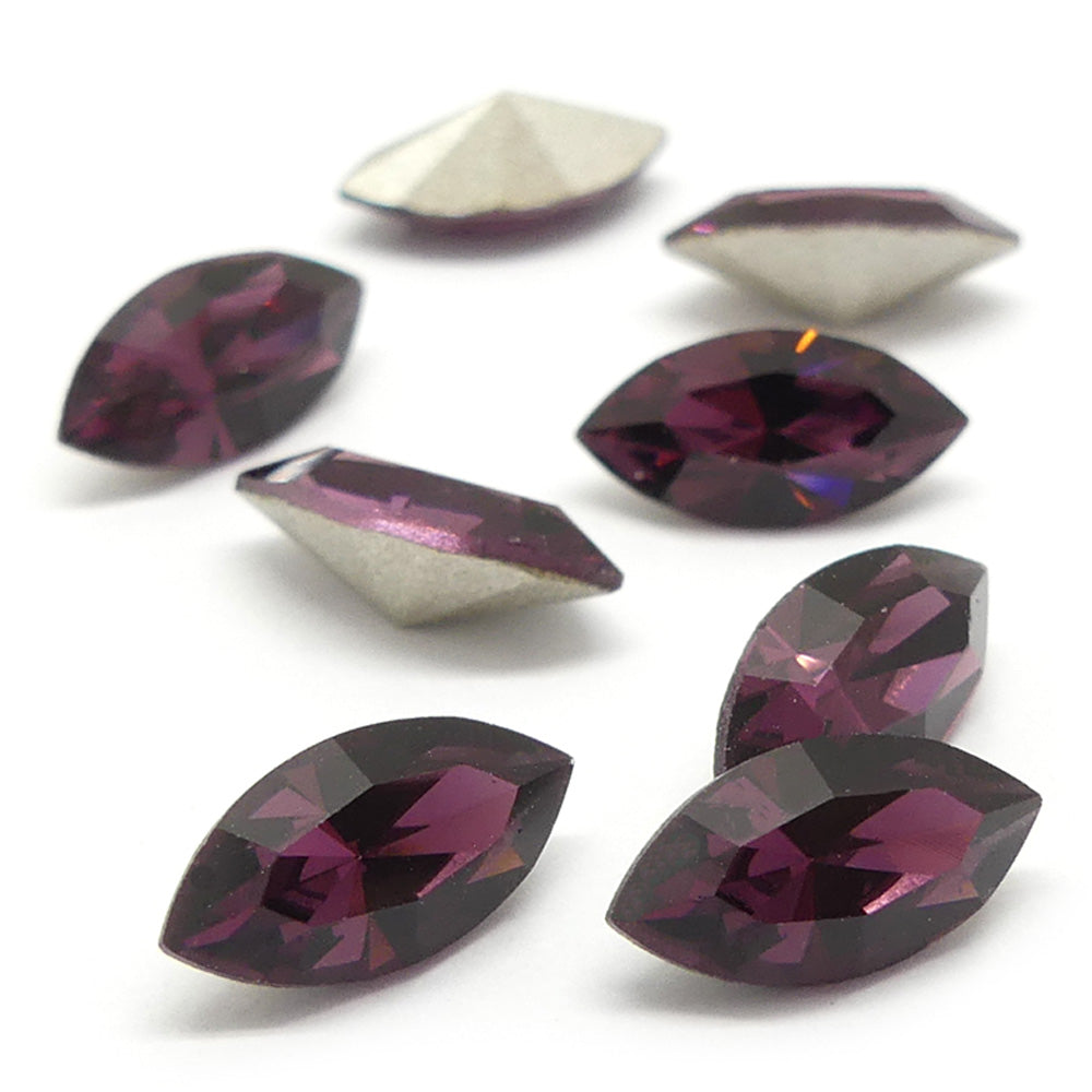 Navette 10 x 5 mm - Améthyste (1 pce)
