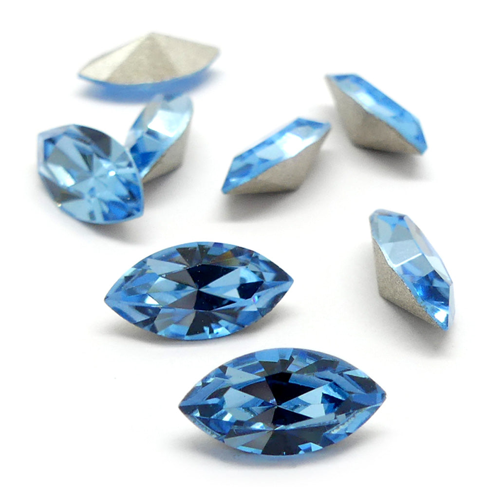 Navette 10 x 5 mm  - Aquamarine (1 pce)