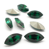 Navette 10 x 5 mm - Emeraude (1 pce)
