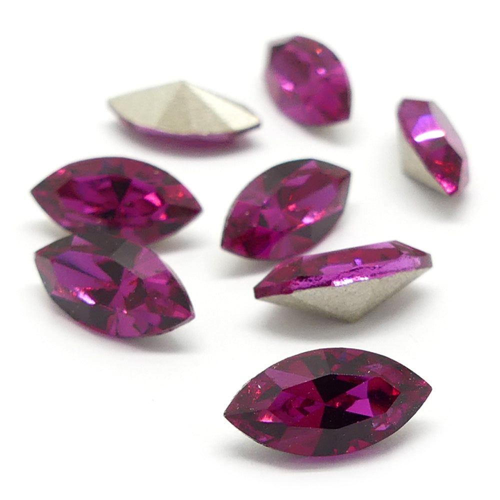 Navette 10 x 5 mm  - Fuchsia (1 pce)