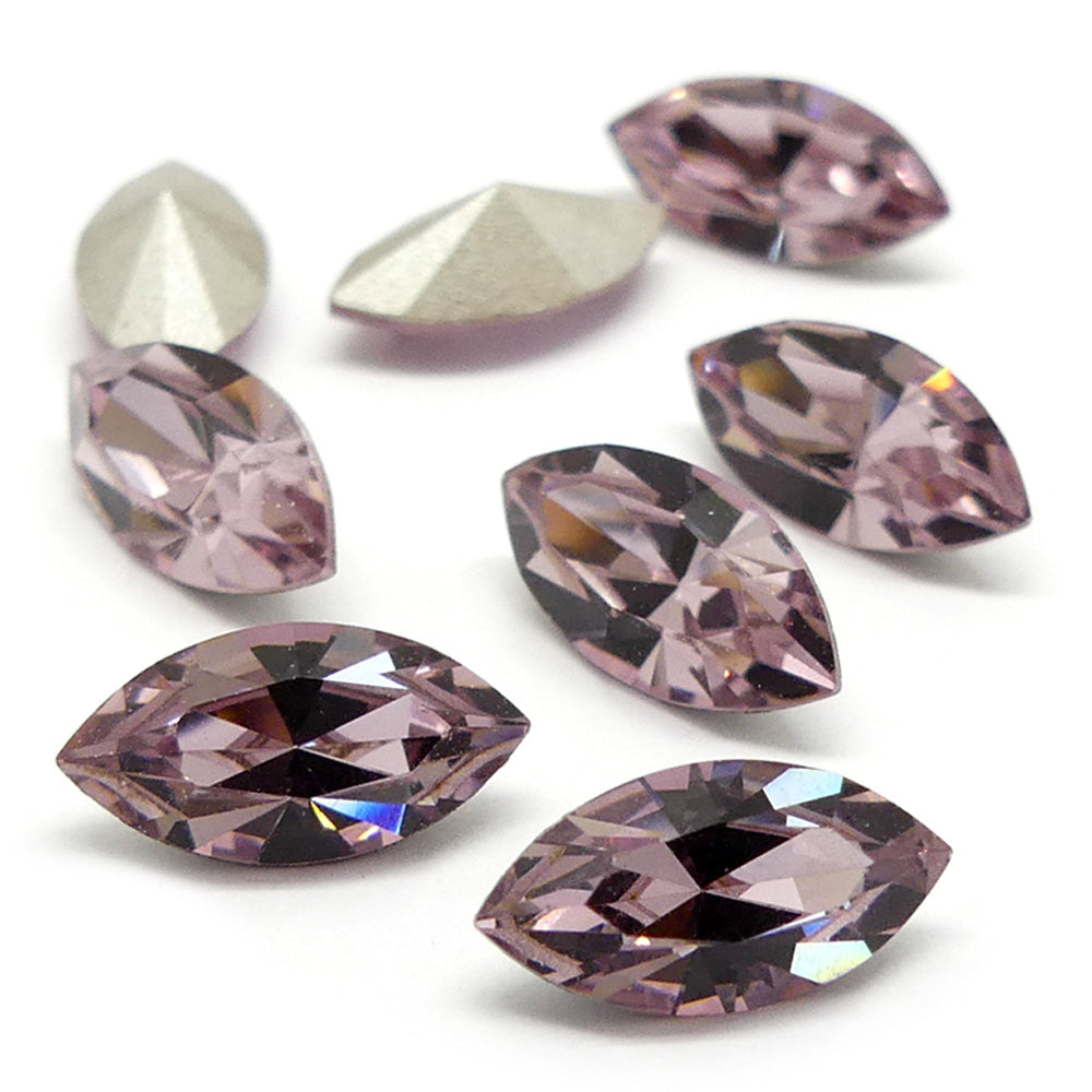 Navette 10 x 5 mm - Améthyste clair (1 pce)
