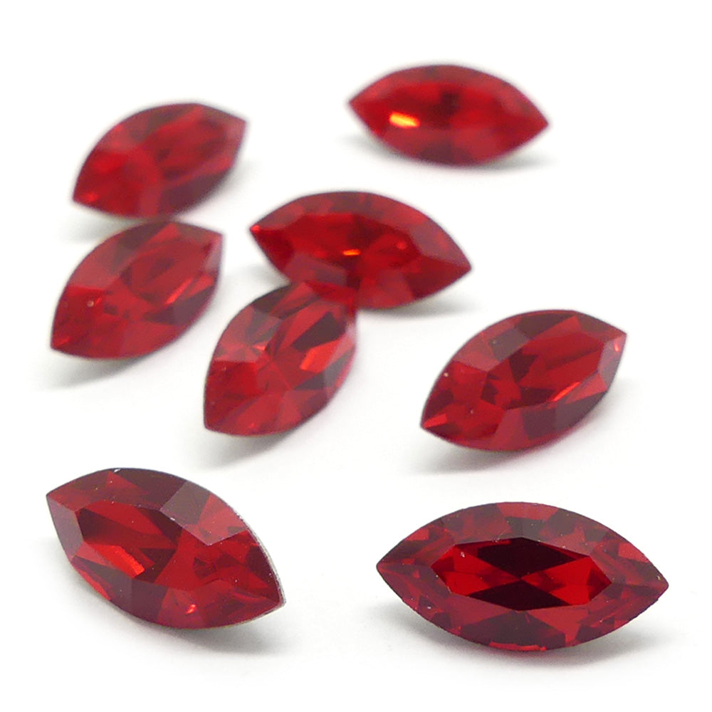 Navette 10 x 5 mm  - Siam clair (1 pce)