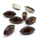 Navette 10 x 5 mm - Topaze fumé (1 pce)